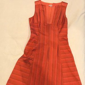 Elizabeth Wayman Orange Silk Empire Waist Dress - Size 4